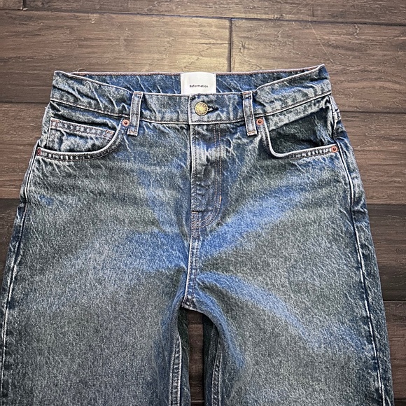 REFORMATION Arleth Mid Rise Straight Crop Jeans Sz 25 NEW $178!! - Picture 2 of 2